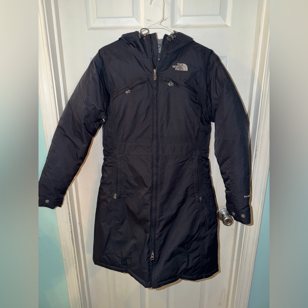 The North Face Women's Long Black Heavyweight Coat. Size M. Like new